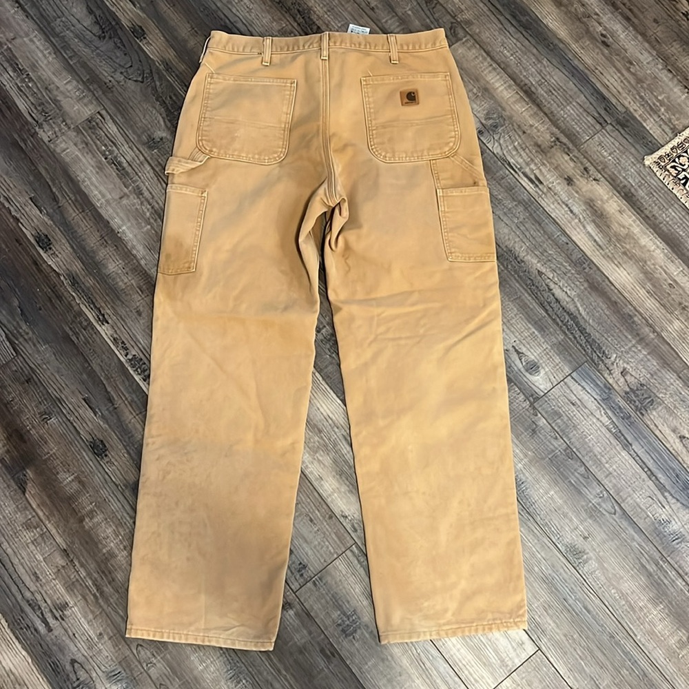 Carhartt LOOSE FIT WASHED DUCK FLANNEL-LINED UTILITY WORK PANT 36x32